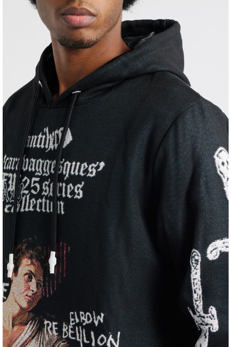 David vs Goliath Hoodie, Alternate, color, BLACK