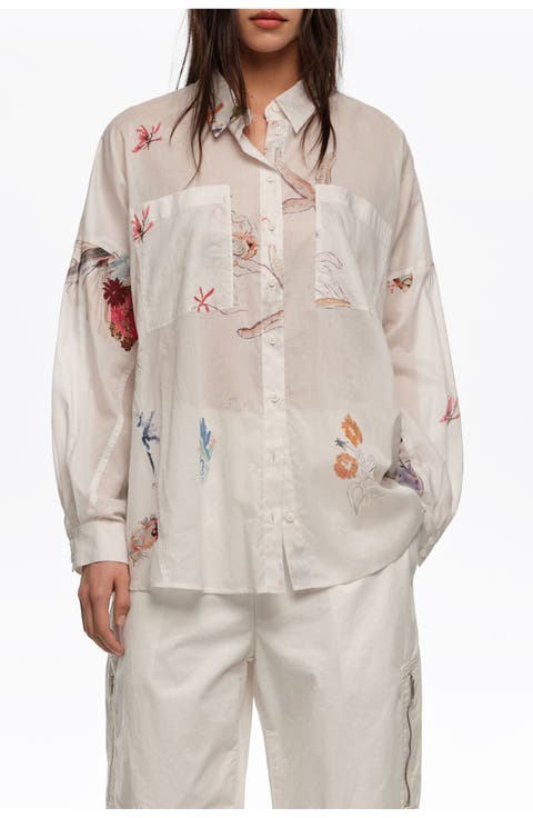 Seabed Cotton Oversize Shirt