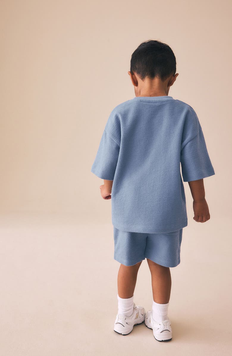 NEXT Kids' Plain T-Shirt & Shorts Set, Alternate, color, Blue