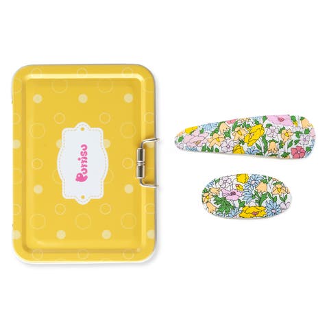 2pc Mixed Shape Clip Set  - Floral