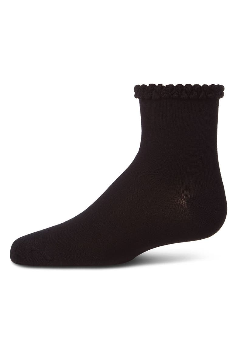 Bubble Stitch Welt Anklet Socks, Main, color, Black