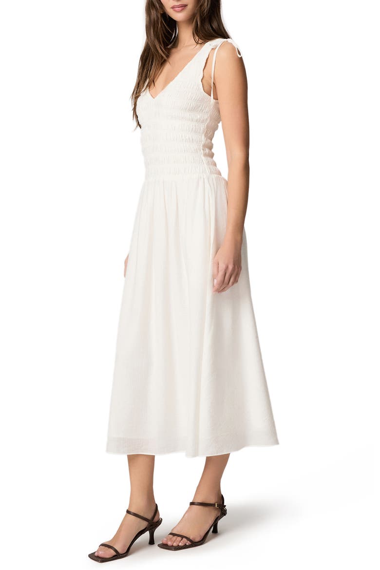 Sebastian Smock Sundress, Alternate, color, WHITE