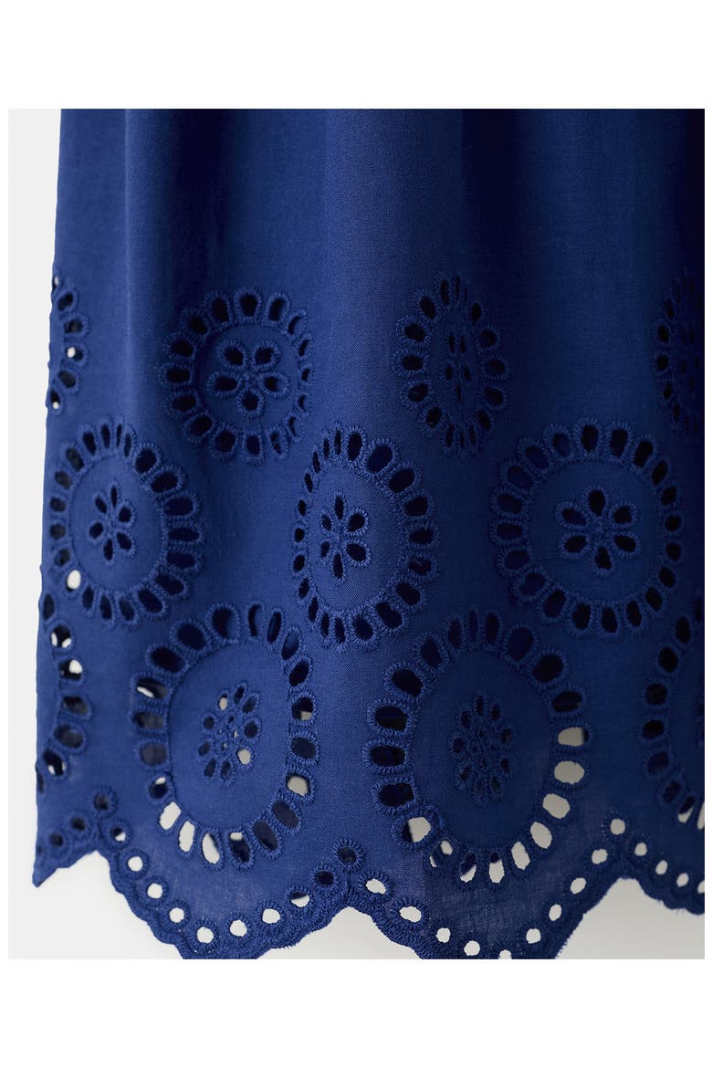 Mixed Media Broderie Anglaise Minidress, Alternate, color, BLUE