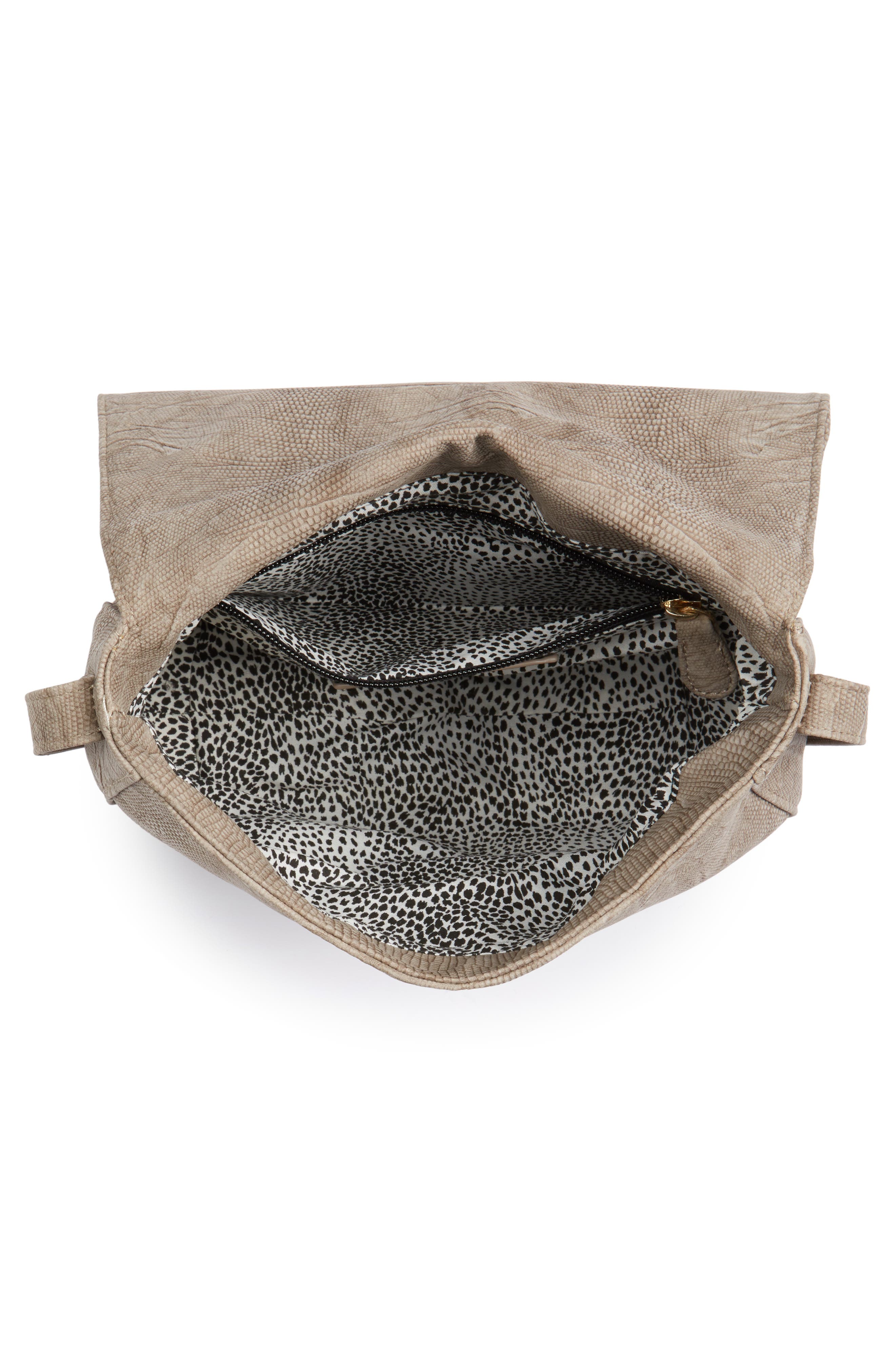 Livvy Faux Leather Crossbody Saddle Bag, Alternate, color, TAUPE