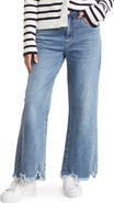 STS Blue Sabrina High Waist Wide Leg Raw Hem Jeans