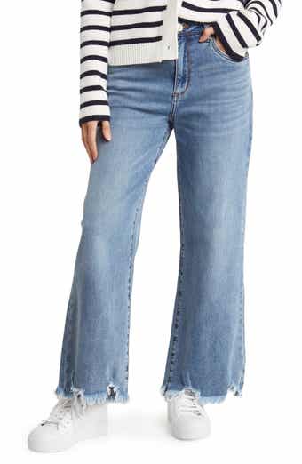 STS Blue Sabrina High Waist Wide Leg Raw Hem Jeans