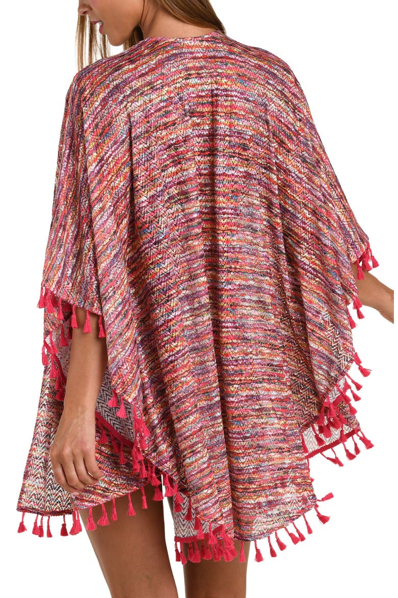 Pointelle Tassel Cover-Up, Alternate, color, PINK MULTI