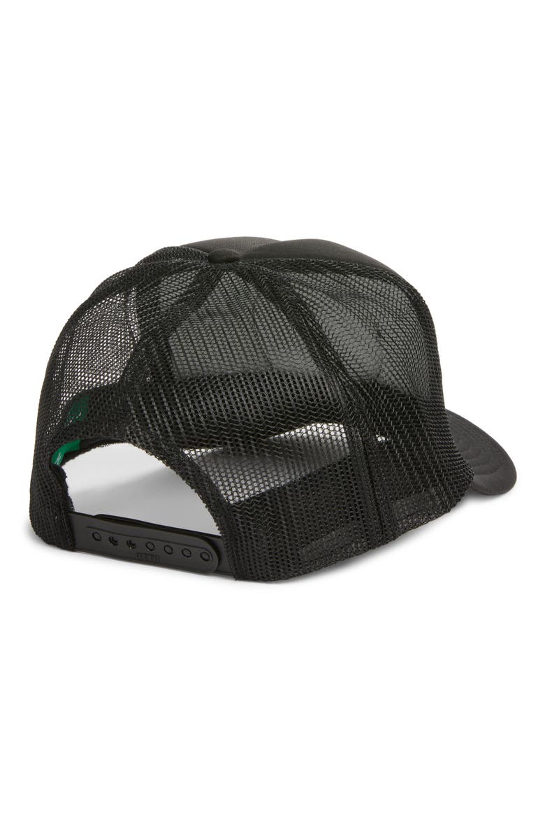 Lightening Bolt Patch Trucker Hat, Alternate, color, BLACK
