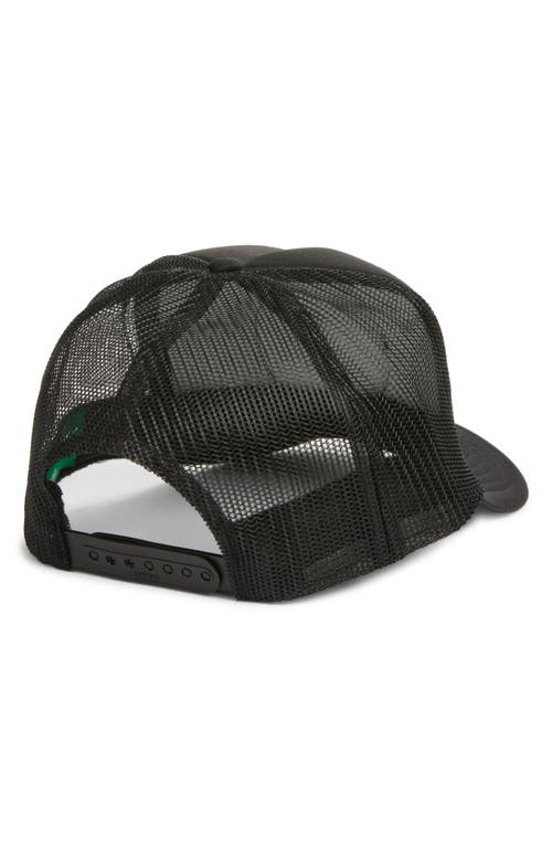 Friday Feelin ' Lightening Bolt Patch Trucker Hat In Black