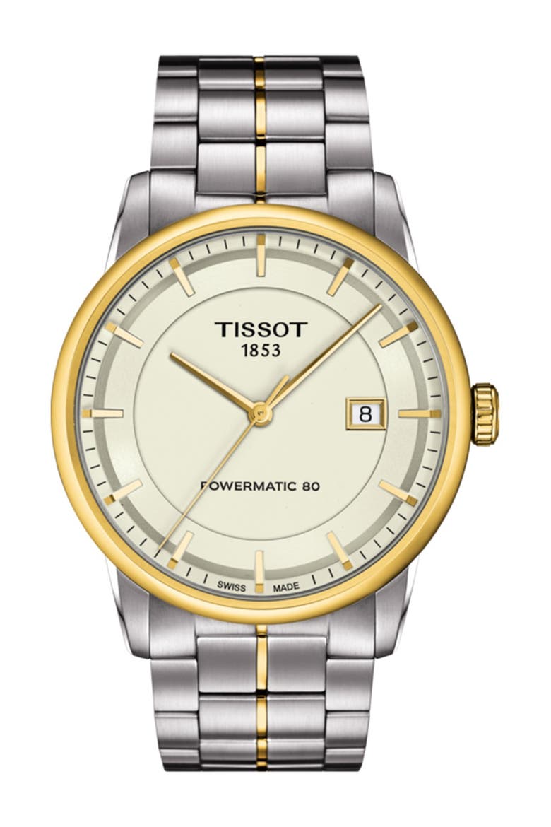 Men's Luxury Powermatic 80 Two-Tone Bracelet Watch, 41mm, Main, color, IVORY