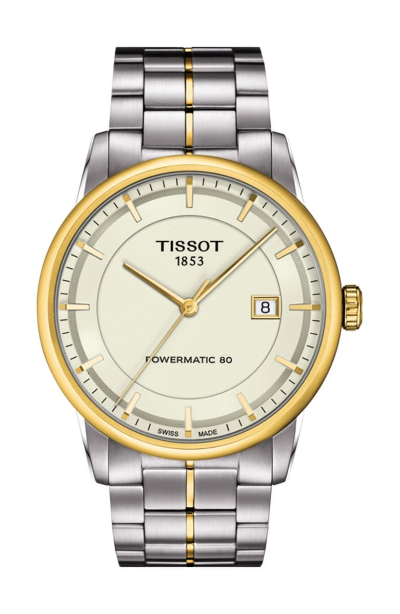 Tissot Men's Luxury Powermatic 80 Two-Tone Bracelet Watch, 41mm, Main, color, 000