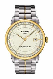 Tissot Men's Luxury Powermatic 80 Two-Tone Bracelet Watch, 41mm
