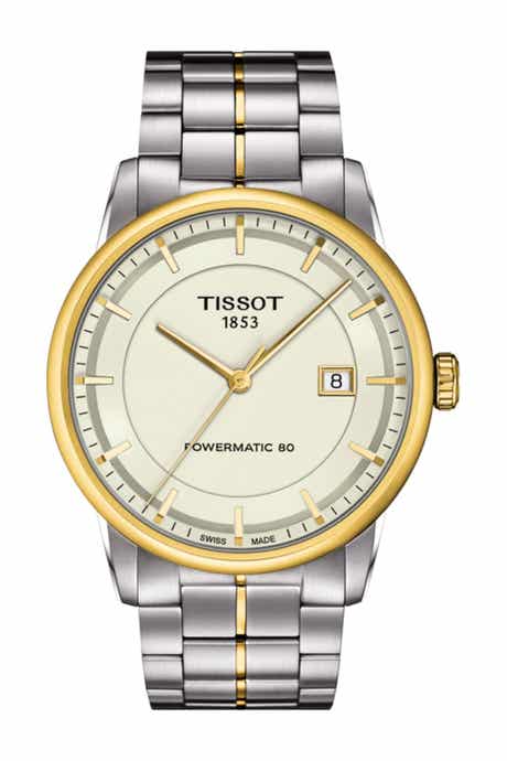 Tissot Men's Luxury Powermatic 80 Two-Tone Bracelet Watch, 41mm