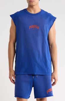 PURPLE BRAND Logo Textured Graphic Tank