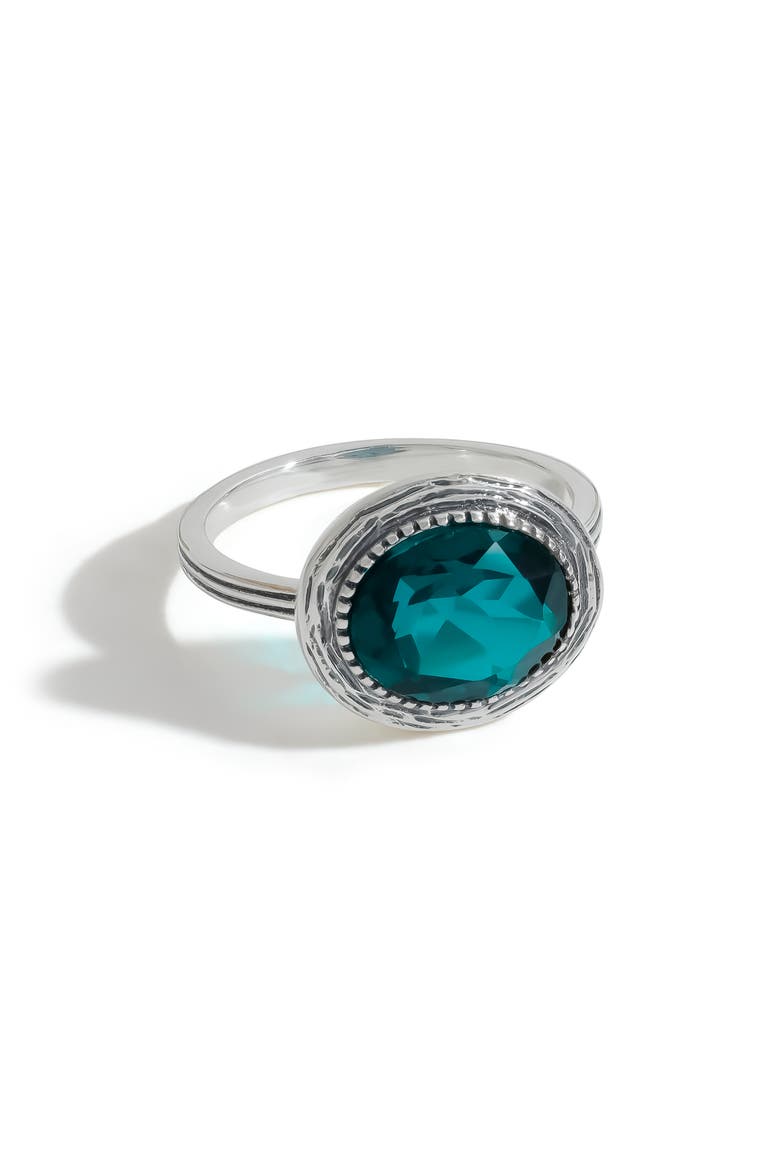 Oval Blue Quartz Statement Ring, Alternate, color, BLUE