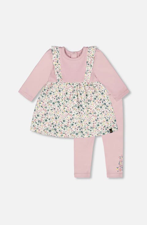 Organic Cotton Bi-Material Tunic and Leggings Set (Baby)