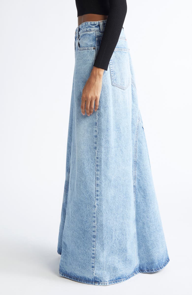 DIESEL<sup>®</sup> De-Pago Paneled Denim Maxi Skirt, Alternate, color, Denim