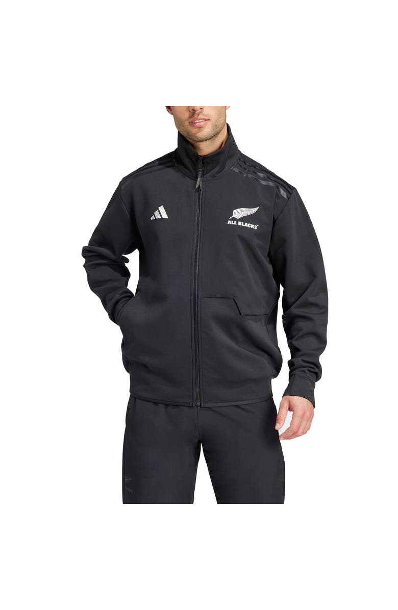 adidas Men's adidas Black New Zealand Rugby 2024/25  Anthem Full-Zip Jacket, Alternate, color, Black