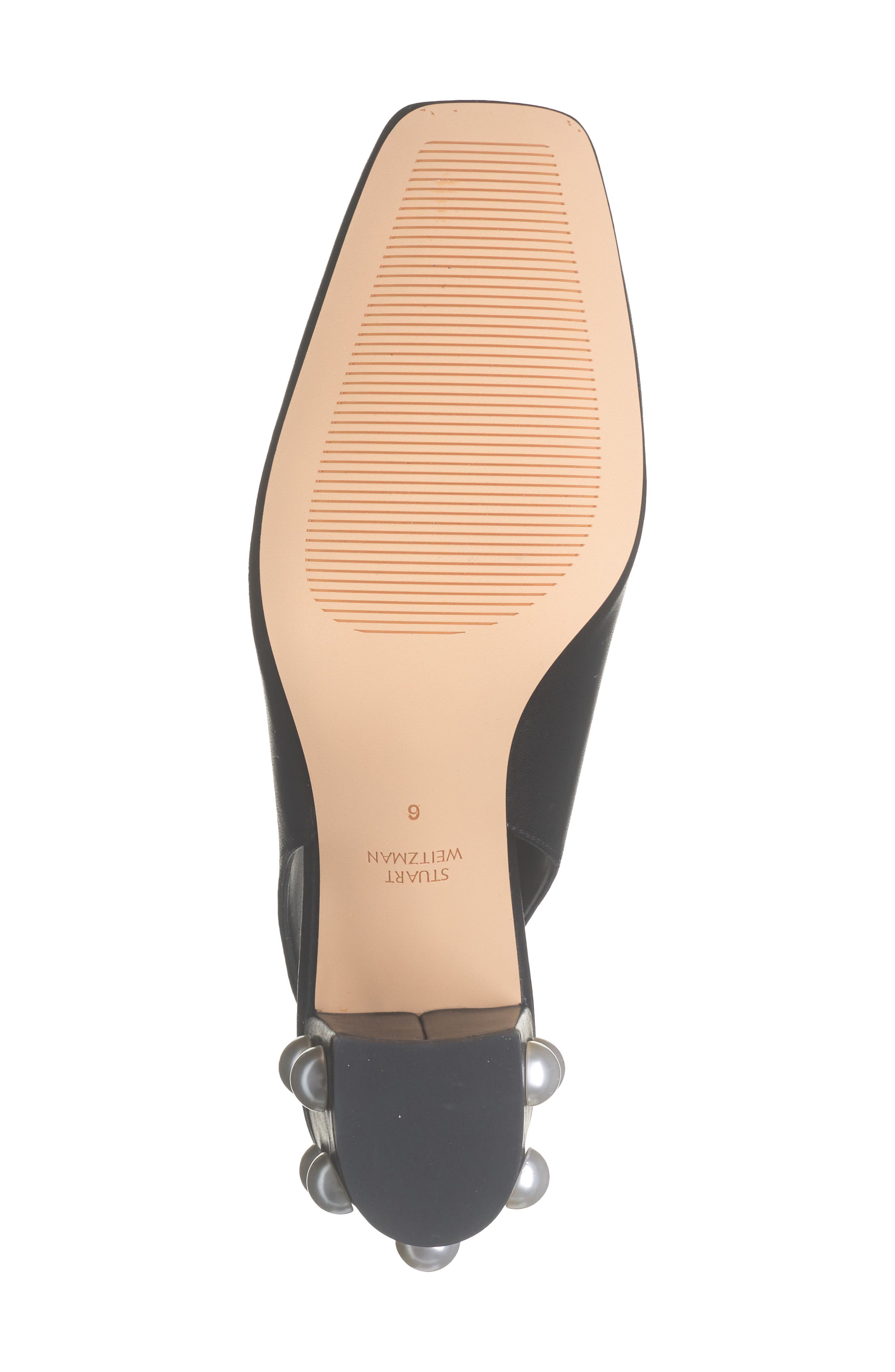 Stuart Weitzman Jute 60 Block Heel Slingback Pump, Alternate, color, Black