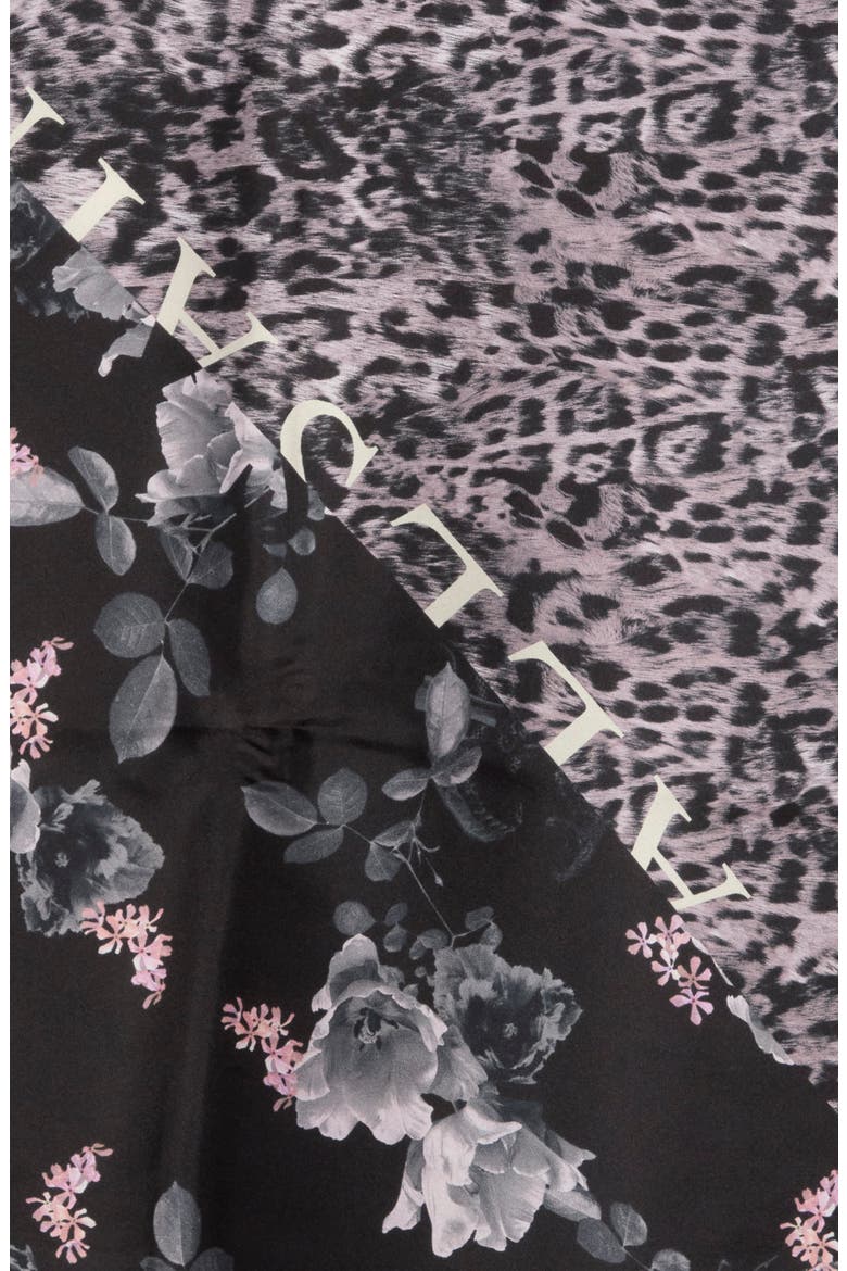 Spitalfield Spice Silk Square Scarf, Alternate, color, BLACK