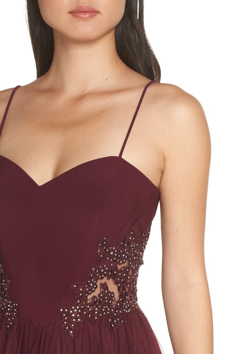 Blondie Nites Sweetheart Chiffon Gown, Alternate, color,