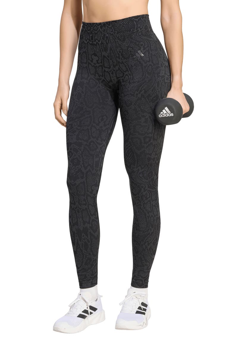 Seamless Knit Leggings, Main, color, BLACK/ CARBON