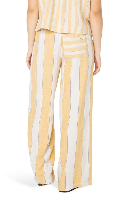 Roxy Adrian Stripe Wide Leg Linen Blend Pants