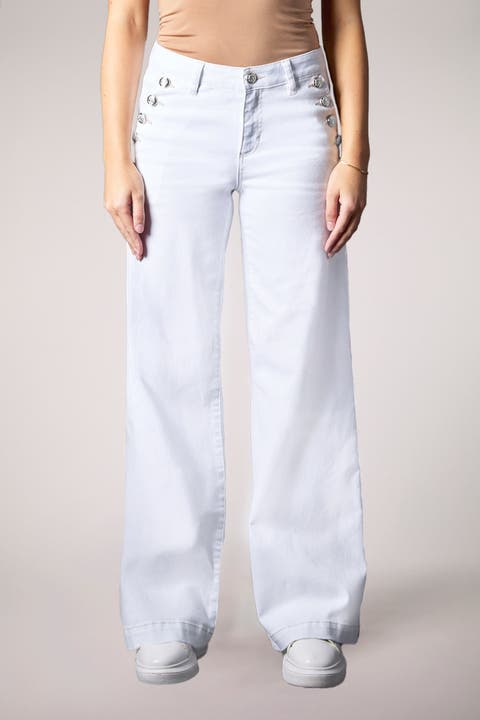 Ariana Mid Rise Wide Leg Jeans