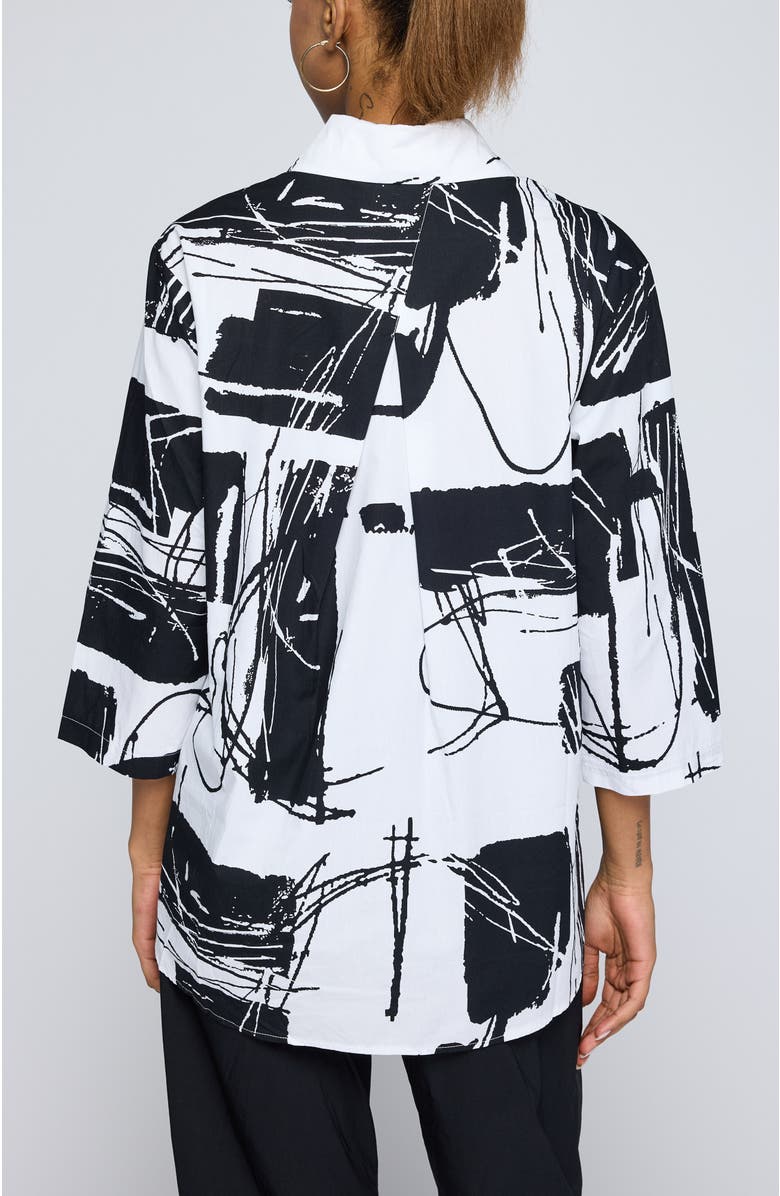 LUUKAA Elowen Printed Poplin Shirt, Alternate, color, White