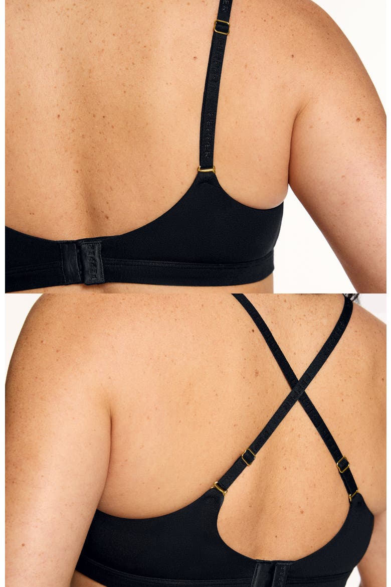 Supima Cotton Wirefree Bra, Alternate, color, Black