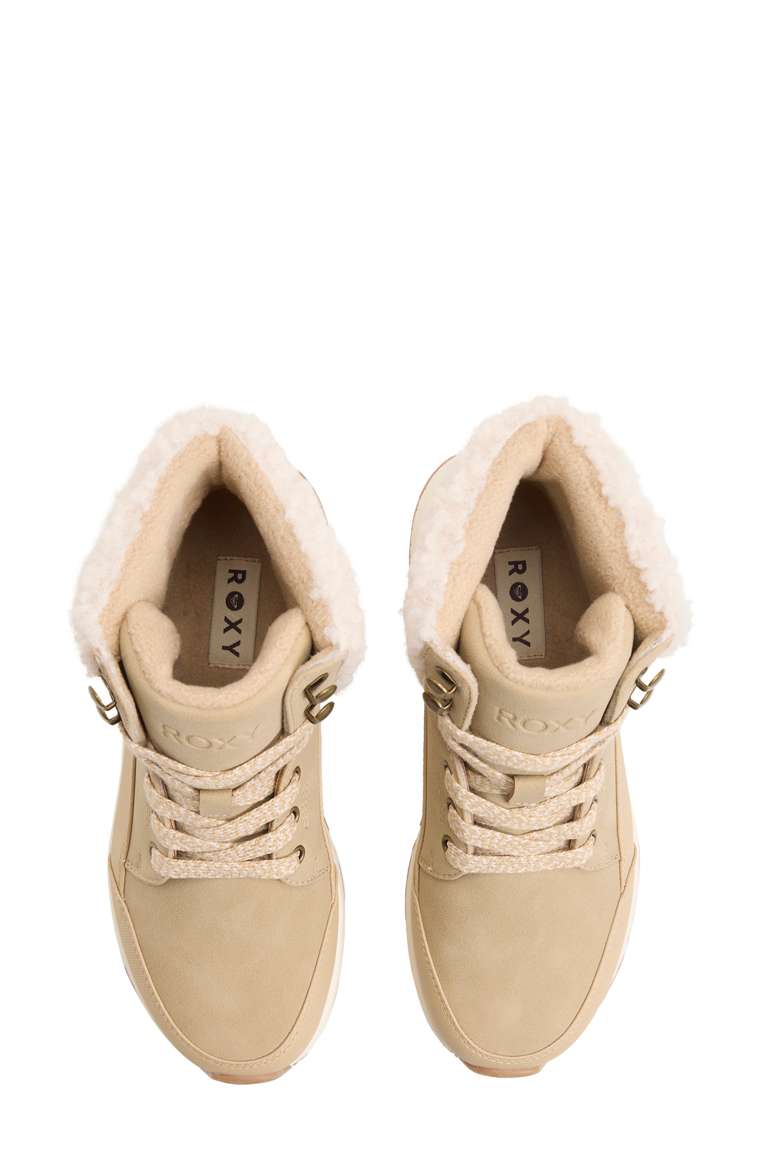 Ski Slope Faux Fur Collar Boot, Alternate, color, SAND