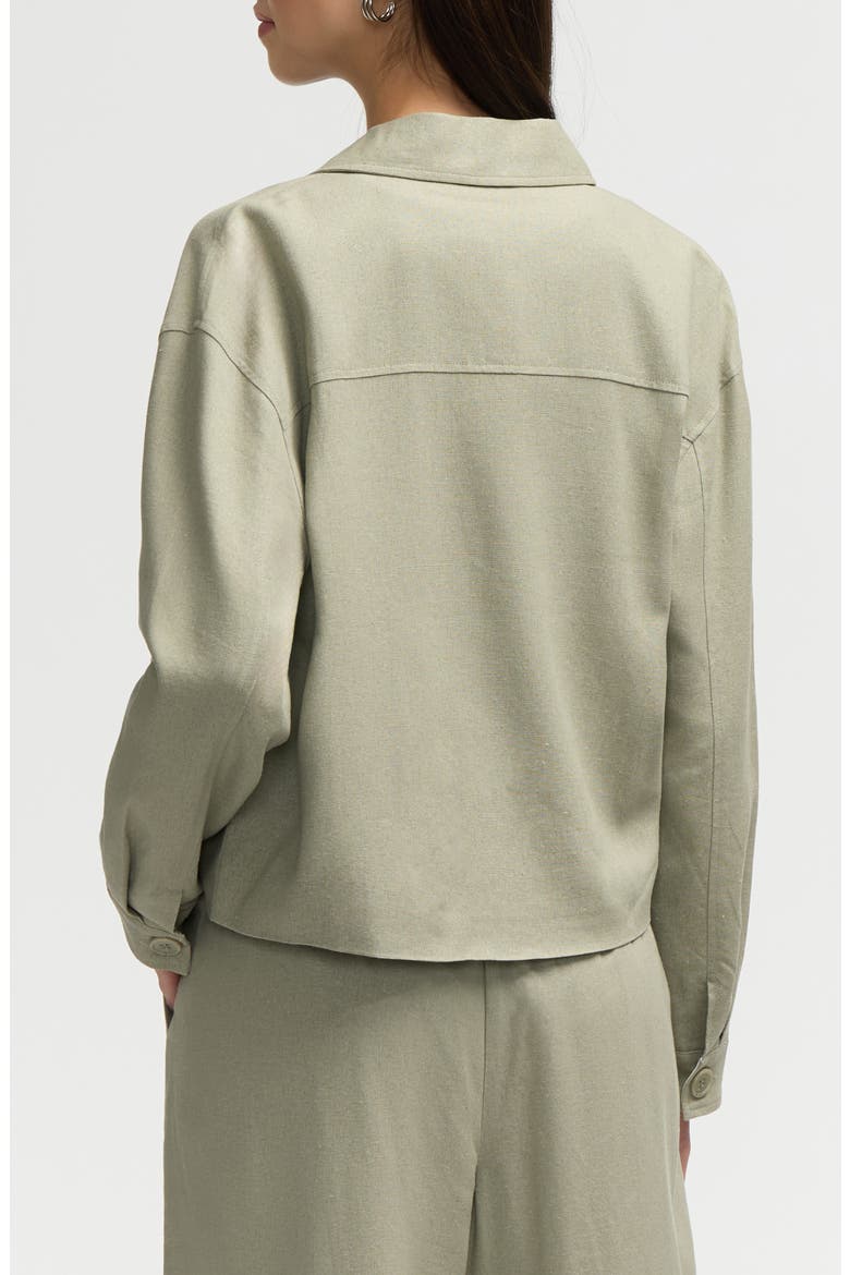 Double Pocket Shacket, Alternate, color, SAGE
