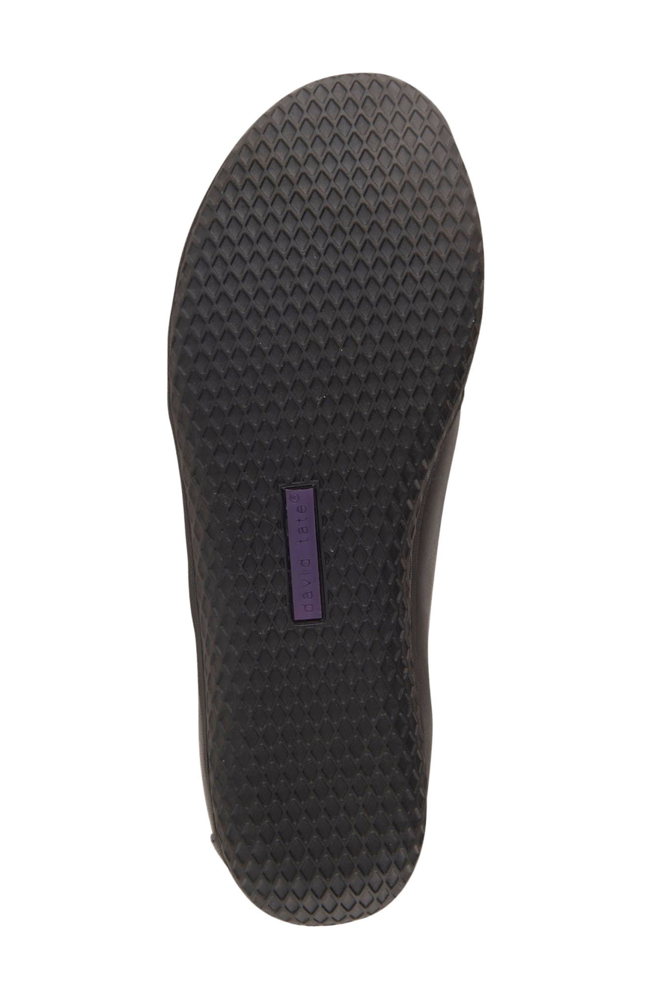 Bend Leather Flat, Alternate, color, BLACK