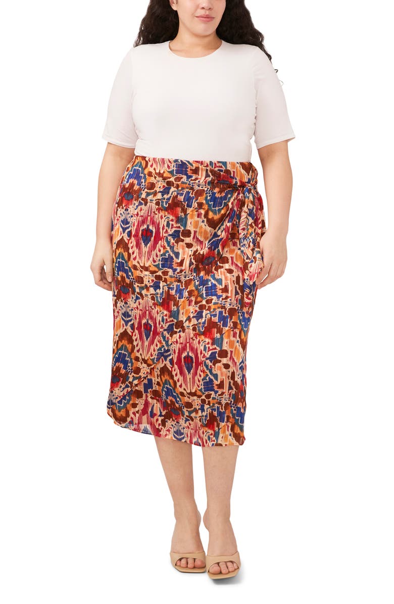 Vince Camuto Print Side Tie Skirt, Alternate, color,