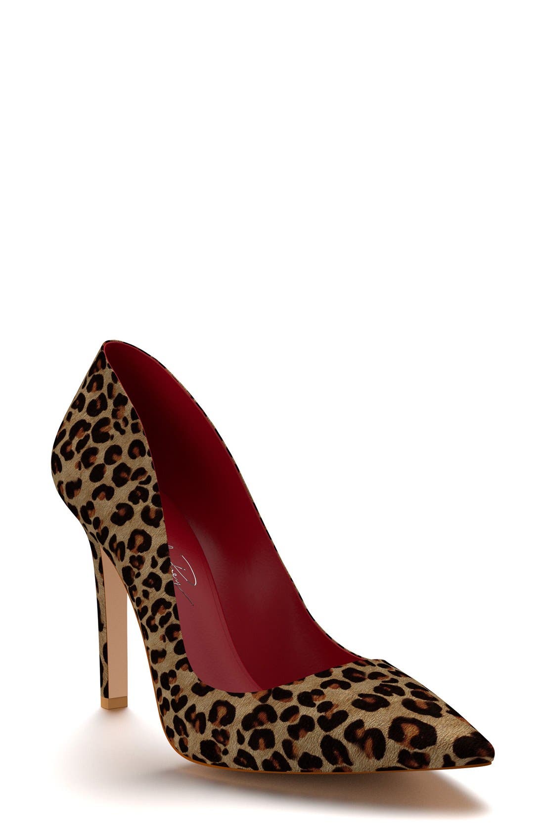 Shoes of Prey Genuine Calf Hair Pointy Toe Pump, Main, color, 