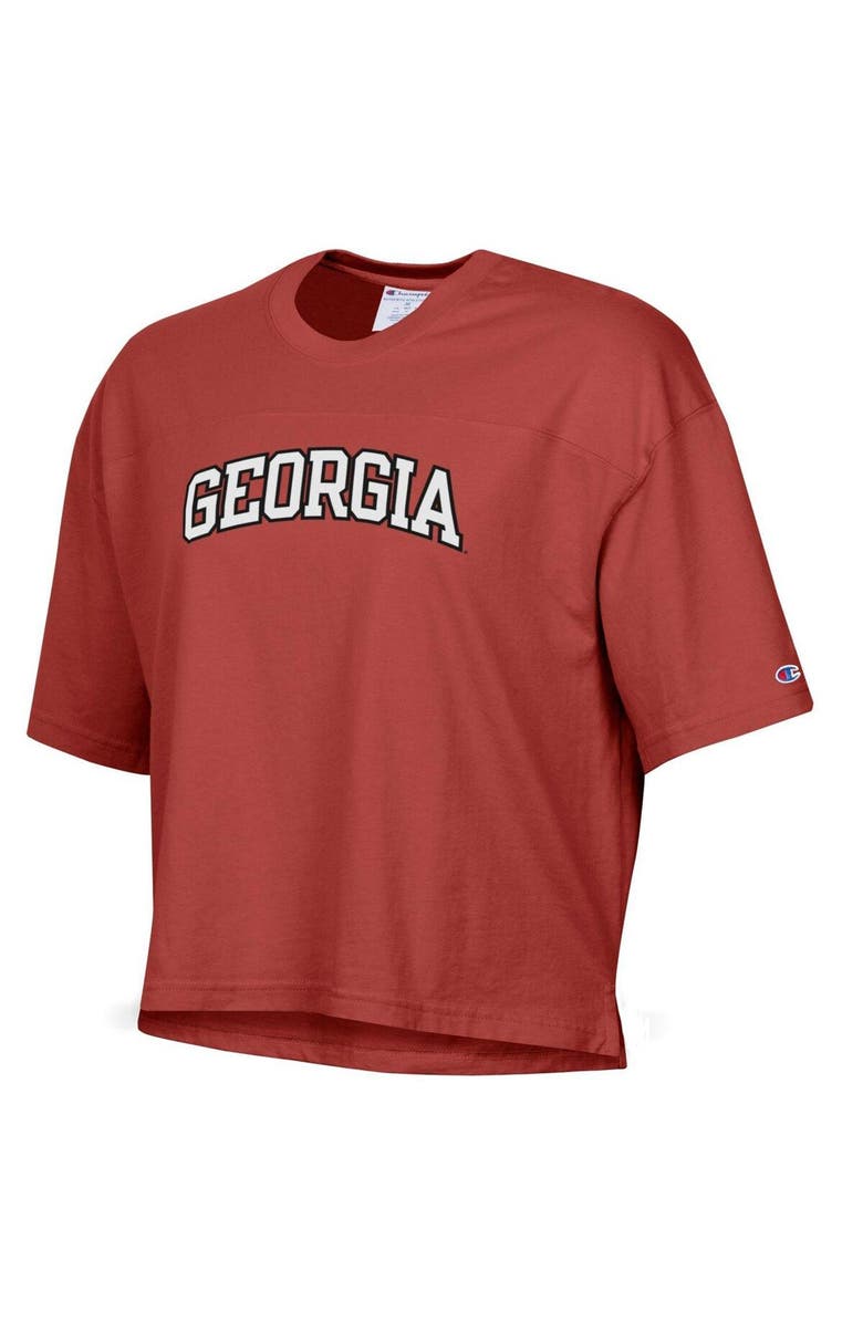 Champion Women's Champion Red Georgia Bulldogs Vintage Wash Boxy Cropped T-Shirt, Alternate, color, 