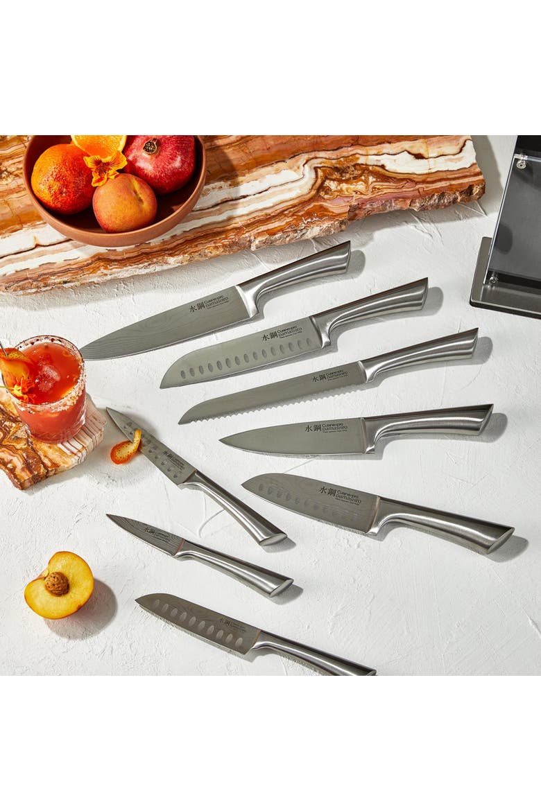 Damashiro® Nami 9-Piece knife block, Alternate, color, Black