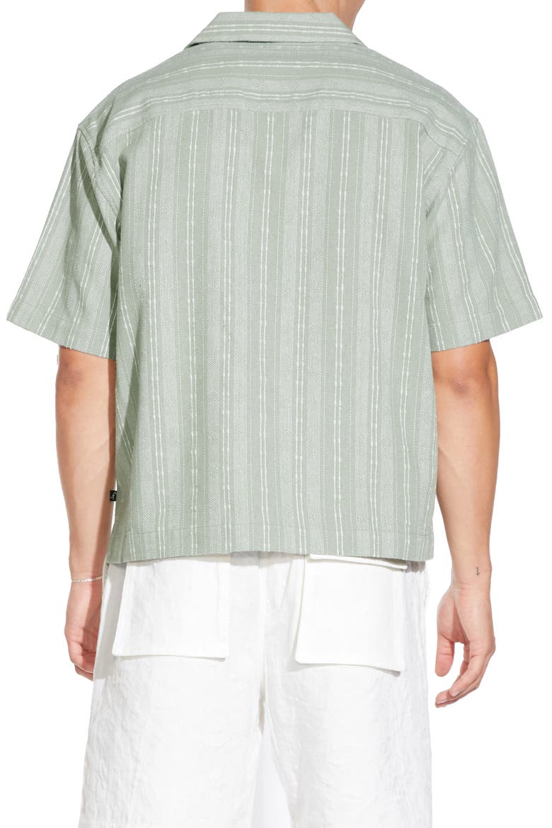 Buka Boxy Crop Camp Shirt, Alternate, color, DUSTY GREEN