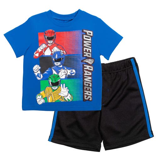 Power Rangers T-Shirt & Mesh Shorts Set in Blue  product