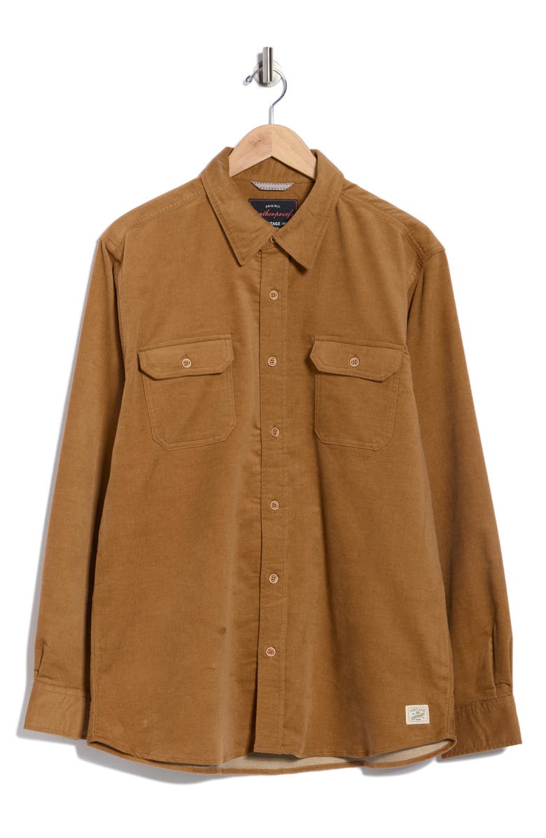 WEATHERPROOF VINTAGE Corduroy Western Work Shirt, Alternate, color, Chipmunk