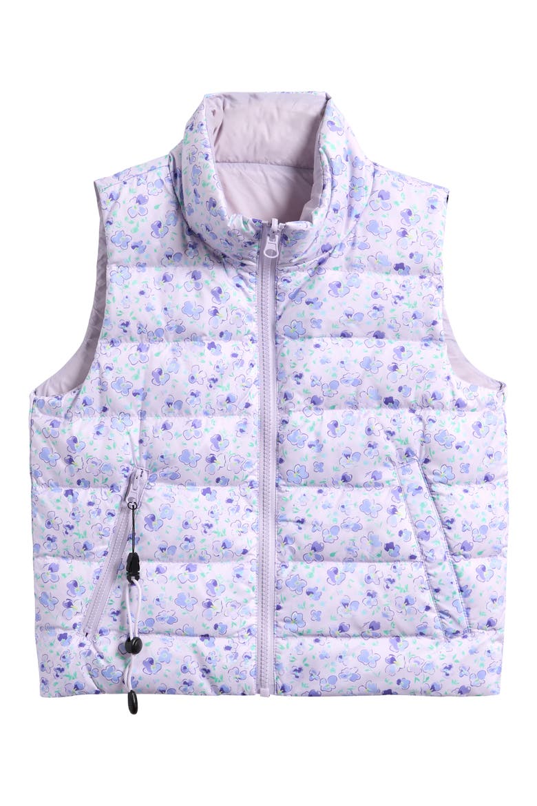 Kids' Casey Reversible Down Puffer Vest, Main, color, PURPLE