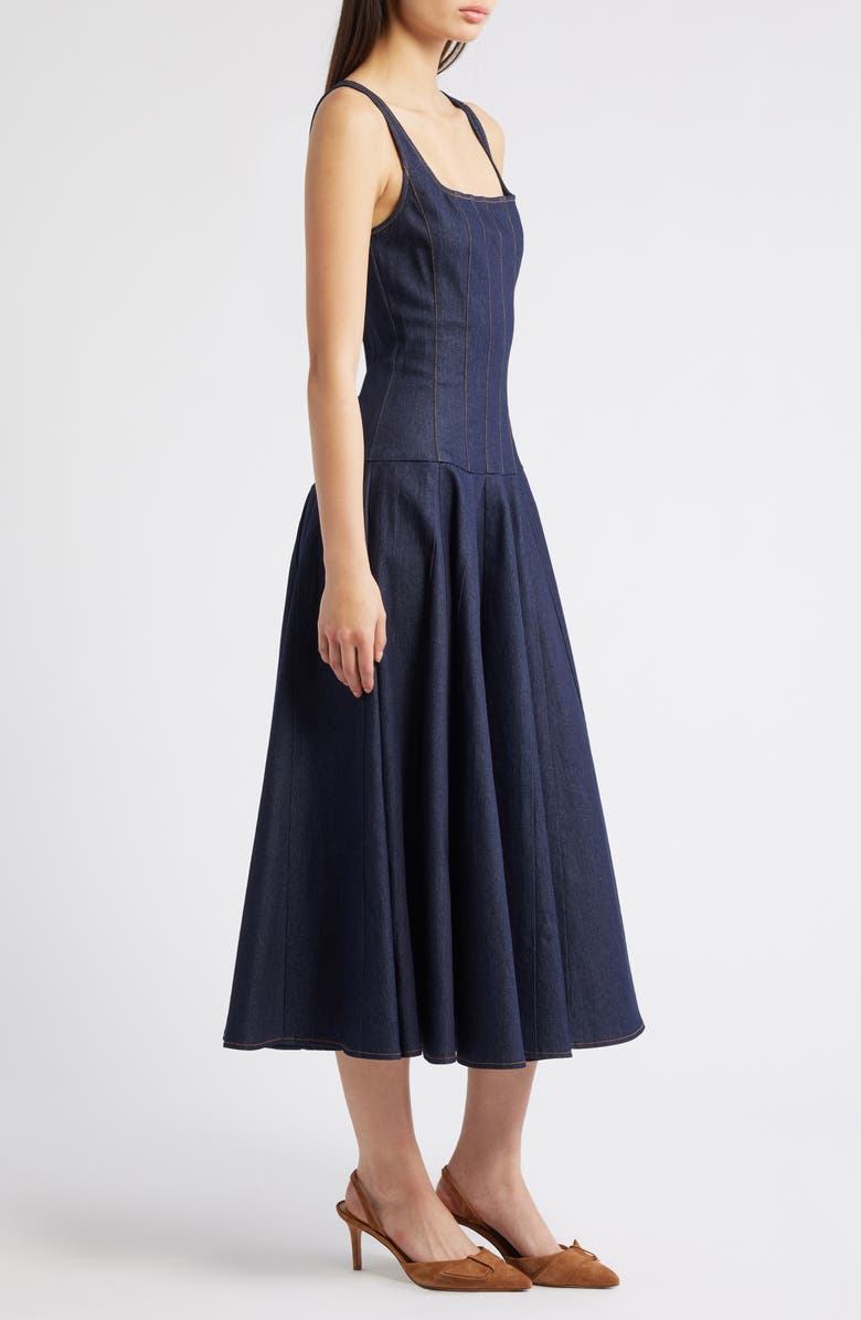 FREEMARKET Sleeveless Denim Maxi Dress, Alternate, color, Denim