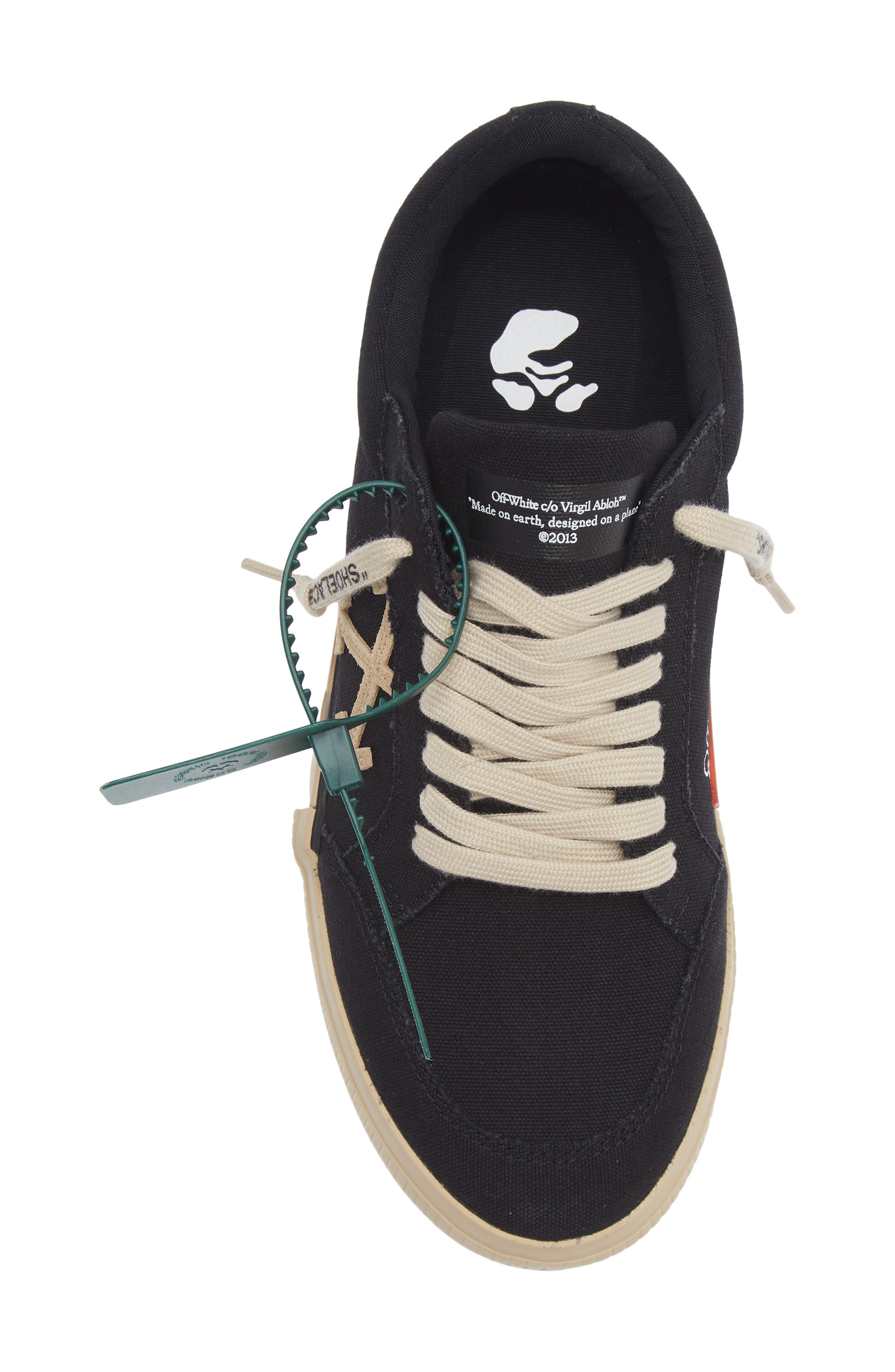 Off-White Vulcanized Low Top Sneaker, Alternate, color, Black Beige