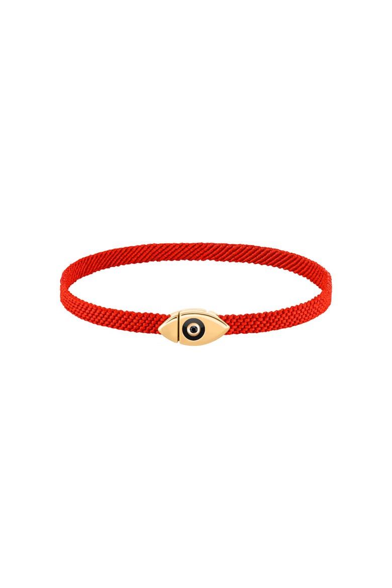 Men's Evil Eye Red String Adjustable Bracelet Grounded Protection, Main, color, Red/Gold