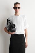 COS Bib-front Stripe-jacquard Cotton Shirt