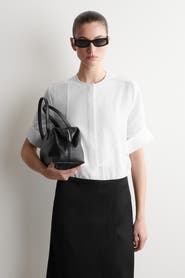 COS Bib-front Stripe-jacquard Cotton Shirt