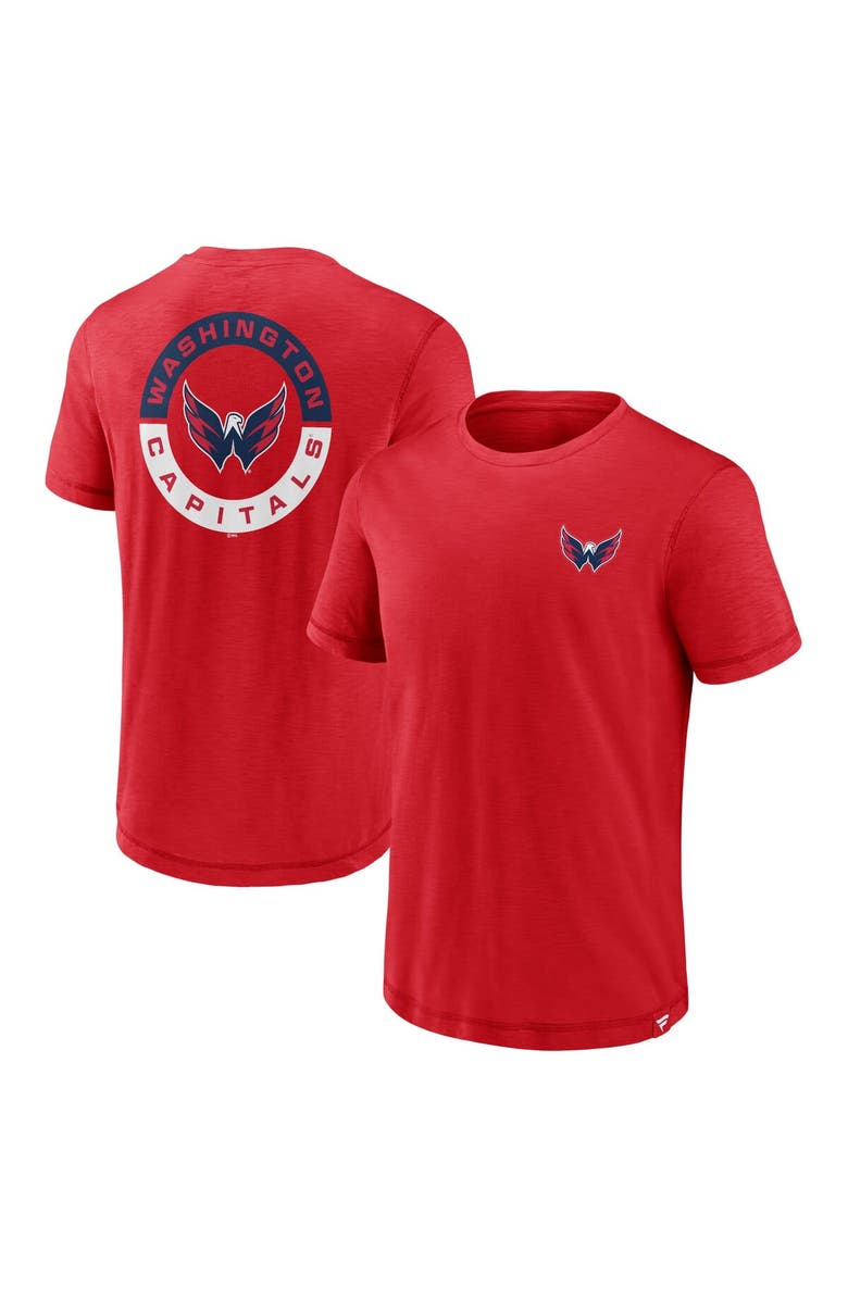 FANATICS Men's Fanatics Branded Red Washington Capitals High Stick T-Shirt, Alternate, color, Red