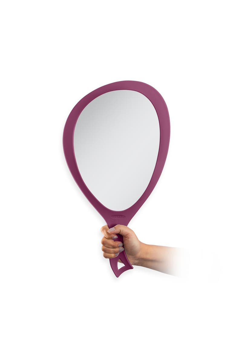 XL Teardrop Handheld Mirror with Handle, Main, color, Magenta