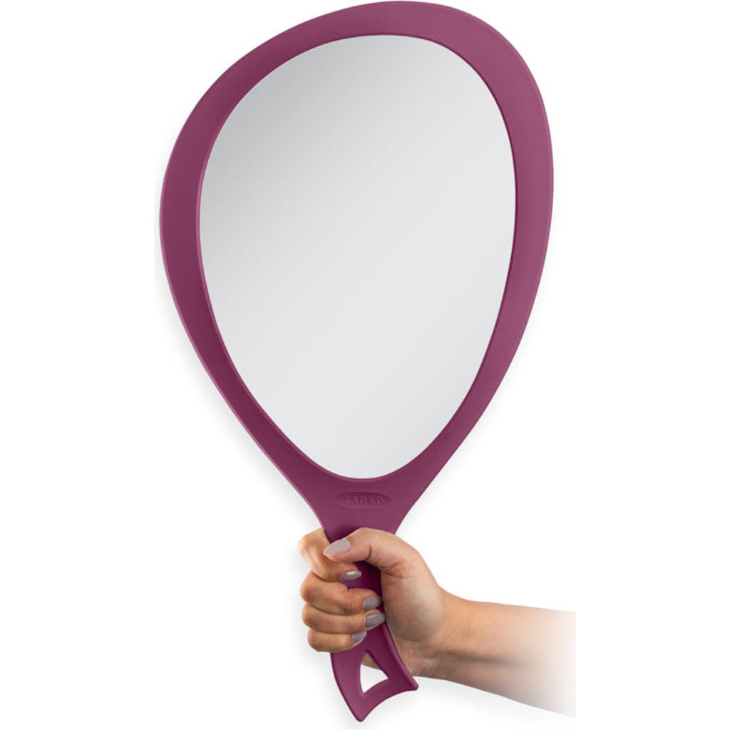 Zadro Xl Teardrop Handheld Mirror With Handle In Purple