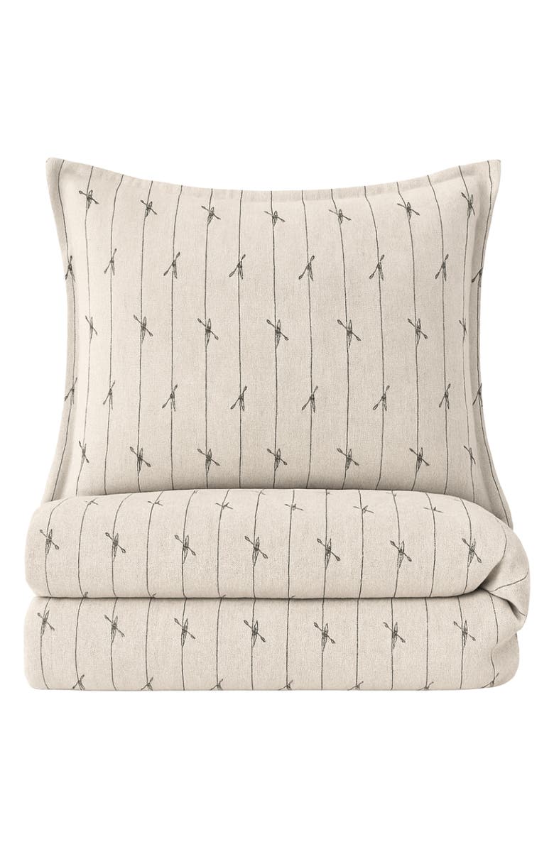 Domani Home Downstream King Duvet Cover, Sheet & Shams Set, Main, color, Grey Kayak